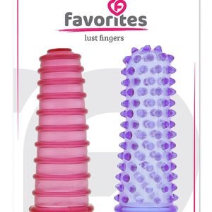 Насадки на палець ребристі DreamToys Favorites Lust Fingers кольорові