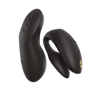 Вібратор для пар We-Vibe Chorus Pro Satin Black з пультом і додатком, чорний