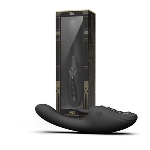 Смарт-вібратор Zalo Ares Obsidian Black, підігрів, 3 мотори, язичок для клітора, стимуляція точки G