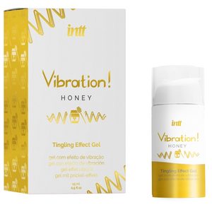 Рідкий вібратор Intt Vibration Honey (15 мл), густий гель, дуже смачний, діє до 30 хвилин