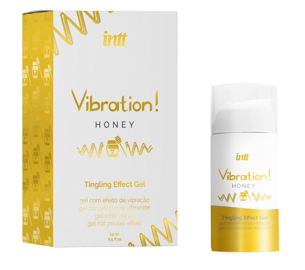 Рідкий вібратор Intt Vibration Honey (15 мл), густий гель, дуже смачний, діє до 30 хвилин