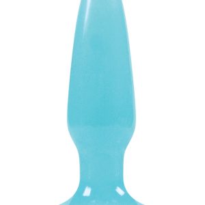 Анальна пробка люмінесцентна NS Novelties FIREFLY Glow In The Dark блакитна