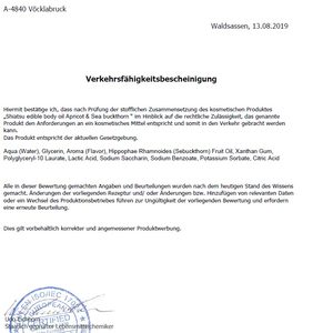 Їстівне масло для тіла SHIATSU Абрикос і обліпиха, 75мл
