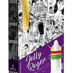 Презерватив зі стимулюючими вусиками та пухирцями EGZO Jolly Roger латексний