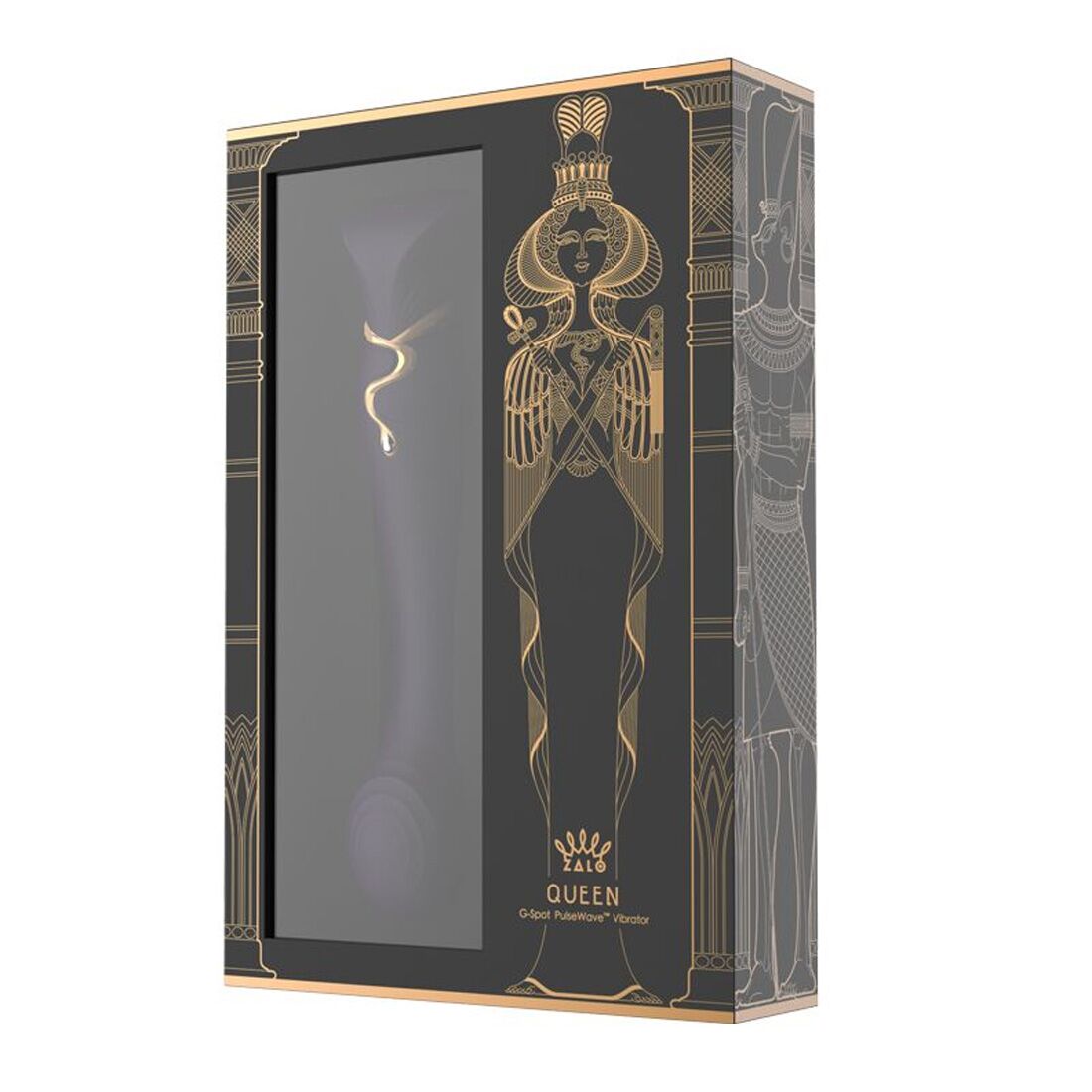 Смартвібратор Zalo — Queen Twilight Purple, пульсівна перлина, кристал Swarovski
