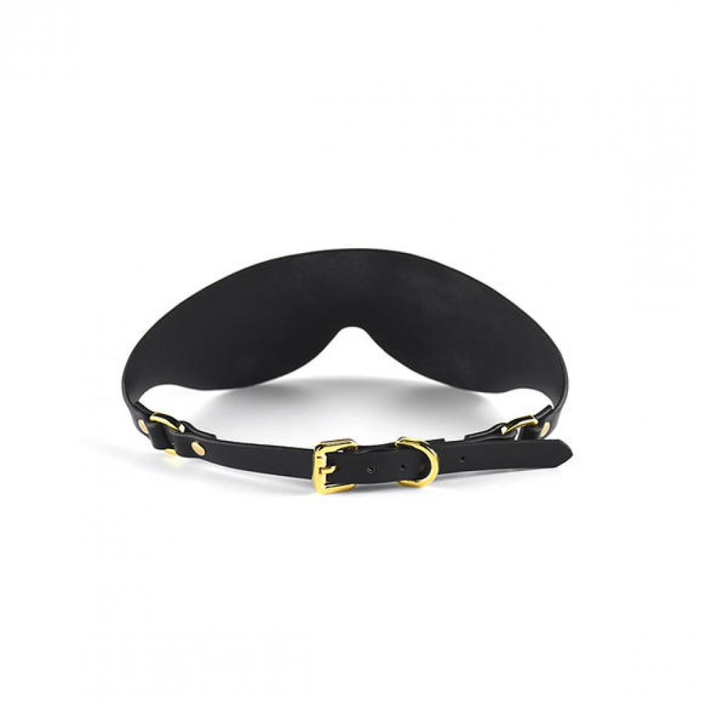 Маска на очі Blindfold UPKO з італійської шкіри, чорна