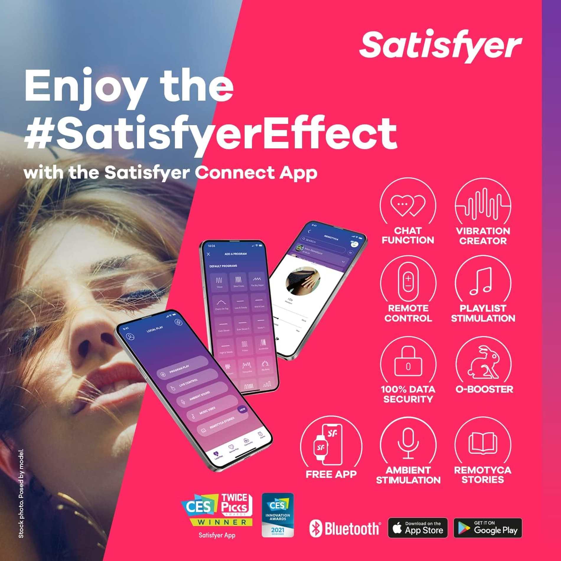 Смарт-віброяйце Satisfyer Ribbed Petal Connect App Black, керування зі смартфона, пульт ДК