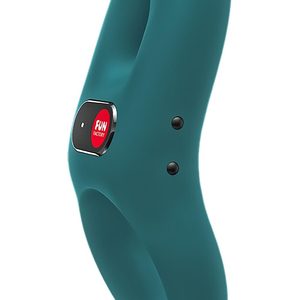 Ерекційне віброкільце з подвійною стимуляцією клітора Fun Factory NŌS deep sea blue, 2 мотори