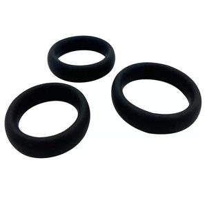 Набір ерекційних кілець Alive Sensual Pleasure Rings, 3 розміри, чорні, дуже еластичні