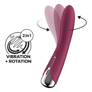 Вібратор точки G з обертанням Satisfyer Spinning Vibe 1 Red, 2 мотори