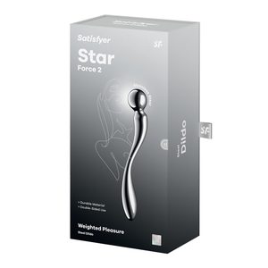 Металевий дилдо Satisfyer Star Force 2, двосторонній, можна нагрівати та охолоджувати