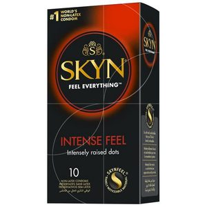 Безлатексні преміум-презервативи SKYN Intense Feel 10 шт, точковий рельєф