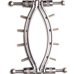 Затискач для вагіни Master Series: Spread 'Em Poker Vagina Clamp with Adjustable Pressure Screws, ши
