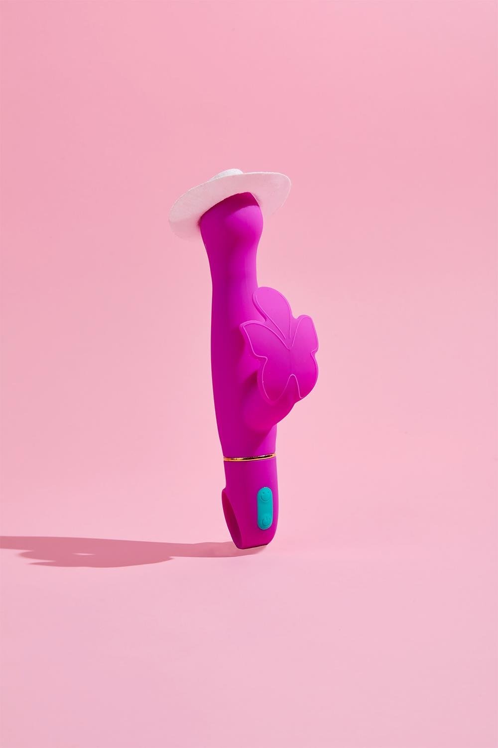 Вібратор з кліторальним відростком у вигляді метелика Blush Aria Naugnty AF рожевий