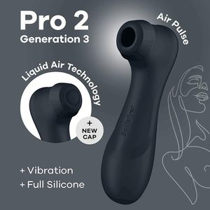Вакуумний кліторальний стимулятор Satisfyer Pro 2 Generation 3 with Liquid Air Dark Grey