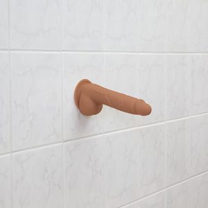 Фалоімітатор ADDICTION Steven 7.5" Silicone Dong Caramel, віброкуля в подарунок