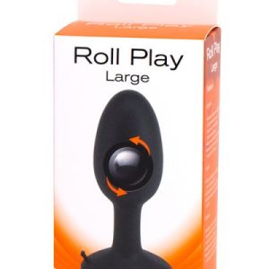 Анальна пробка з внутрішнім кулькою ROLL PLAY large BLACK