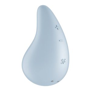 Вібратор для зовнішньої стимуляції Satisfyer Dew Drop Blue, 2 мотори, 12 режимів, м’який корпус