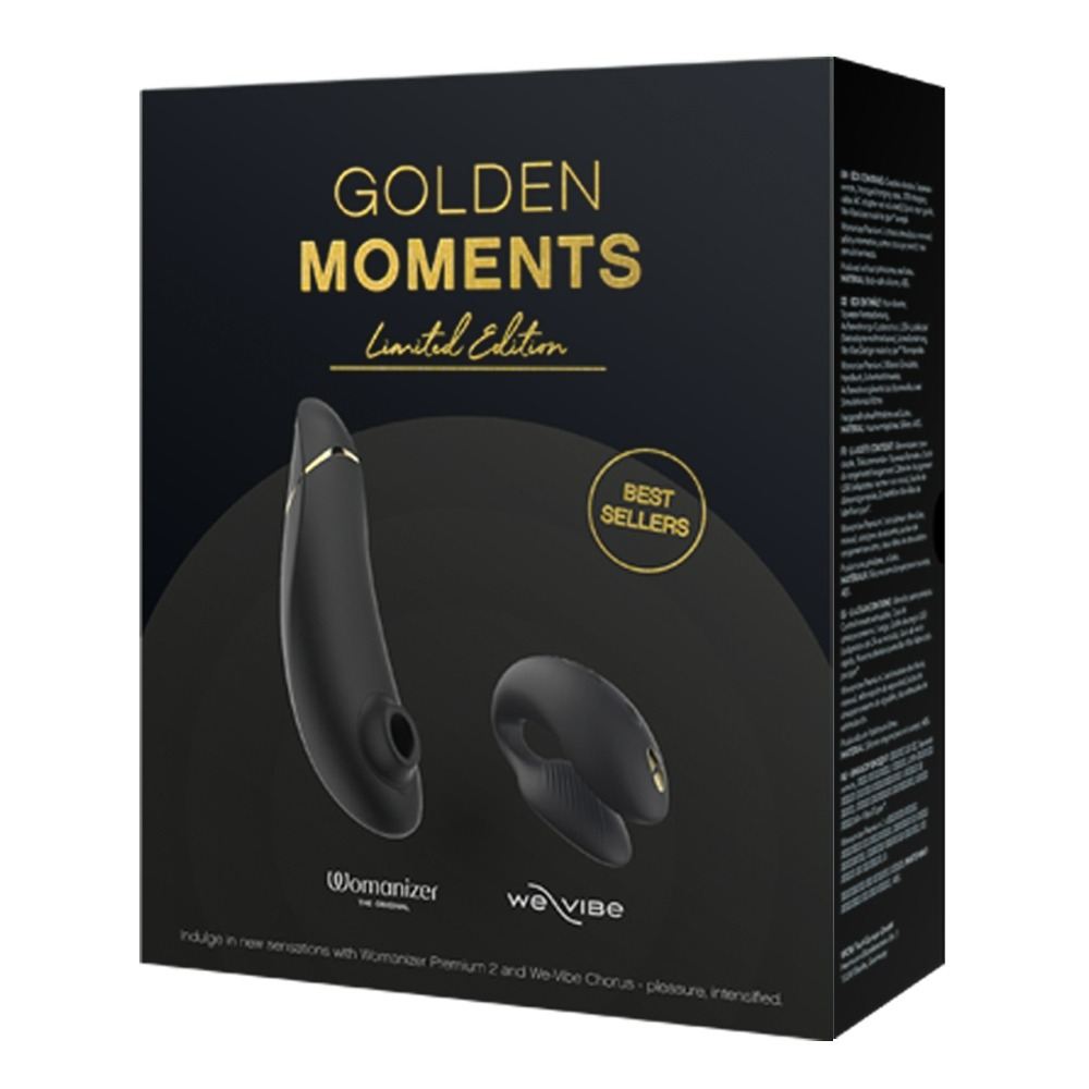 Преміальний подарунковий набір Golden Moments: Womanizer Premium та We-Vibe Chorus Black