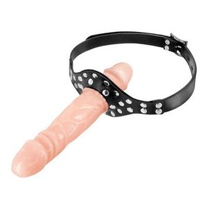 Кляп із подвійним фалоімітатором Fetish Tentation – Double Penis Gag Flesh