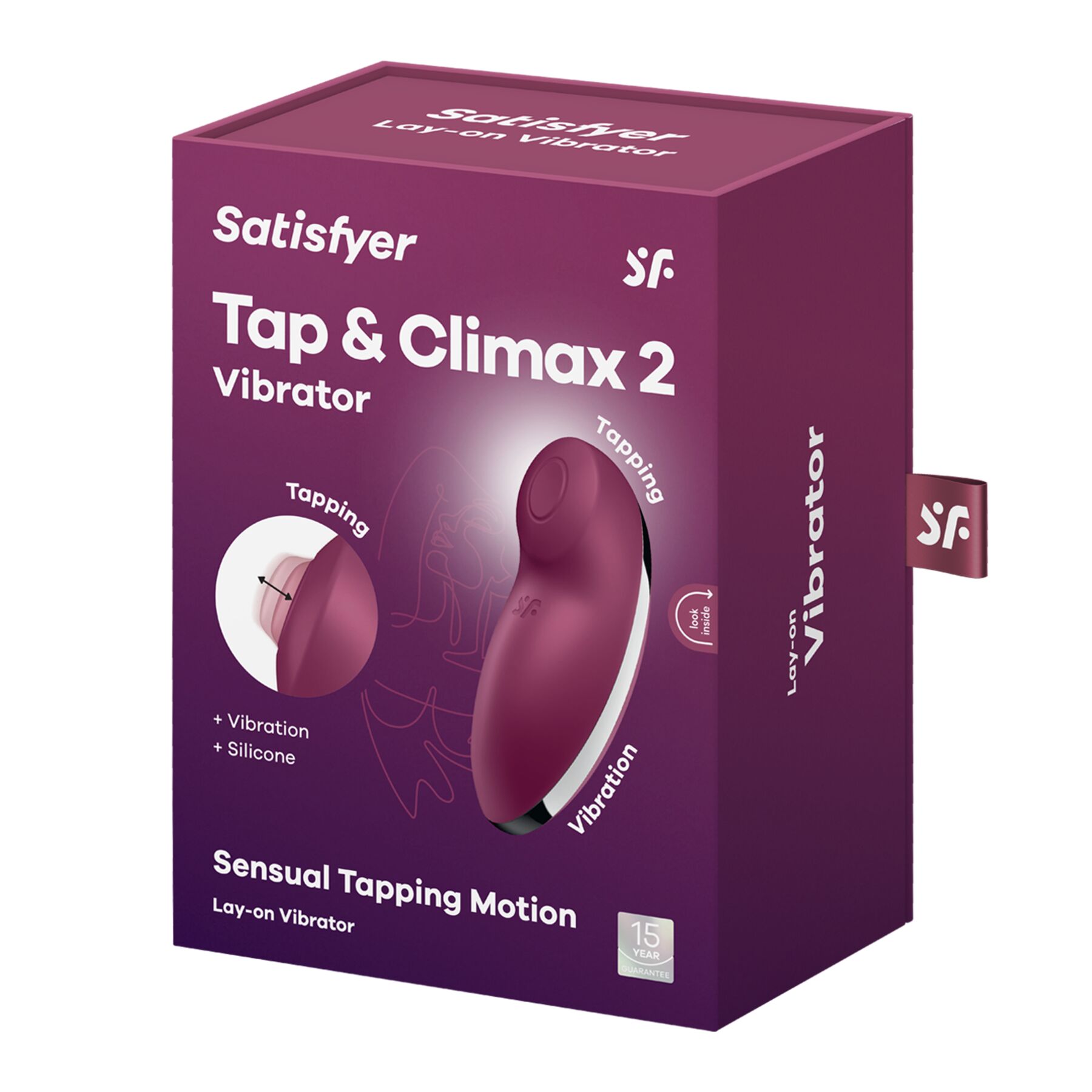 Вібростимулятор-пульсатор Satisfyer Tap & Climax 2 Red, ефект постукування пальцем
