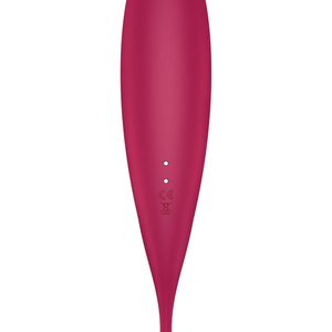 Смарт-вібратор для клітора з вакуумною стимуляцією Satisfyer Twirling Pro+ dark red