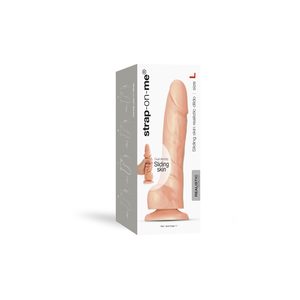 Реалістичний фалоімітатор Strap-On-Me Sliding Skin Realistic Dildo Vanille L, ефект рухливої шкіри