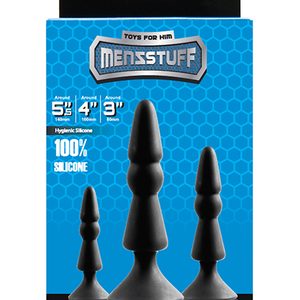Набір анальних плагів MENZSTUFF 3-PIECE ANAL cone Set BLACK