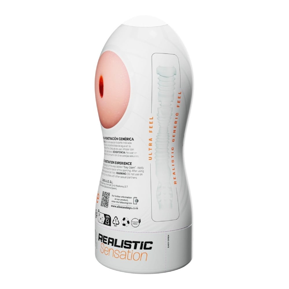 Мастурбатор Alive Maxi Flex L Generic, реалістичний вхід, рельєфний канал