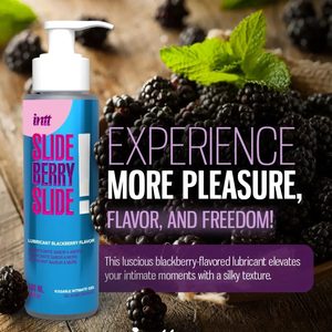 Лубрикант Intt Slide Berry Slide! (100 мл) на водній основі, зі смаком ожини