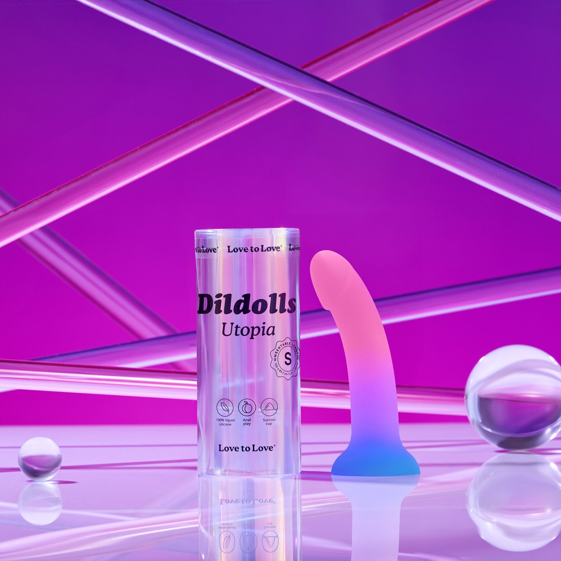 Дилдо з кольоровим градієнтом Love To Love DILDOLLS - UTOPIA S ультрам'який