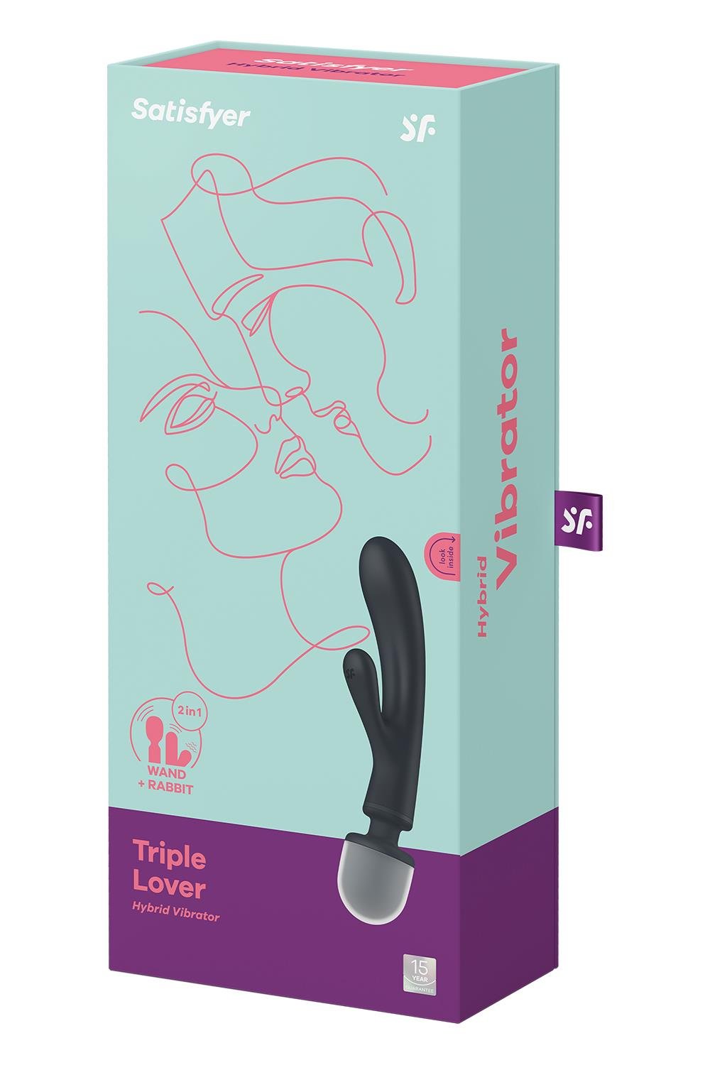 Вібратор-кролик з вібромасажером Satisfyer Triple Lover Grey, 3 мотори