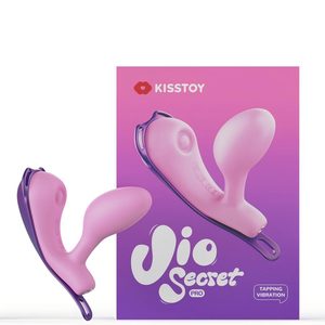 Смарт-віброяйце зі стимуляцією клітора KISSTOY Viosecret Pro, реагує на стискання, пояс для кріплення