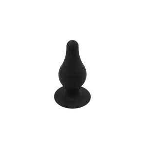 Анальна пробка SilexD Model 2, size M, чорна, двошарова, з ефектом пам’яті, діаметр 4 см