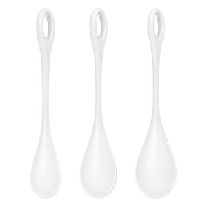 Набір йоні намистин Satisfyer Yoni Power 1 White, діаметр 2-2,5-3см, вага 22-46-74гр