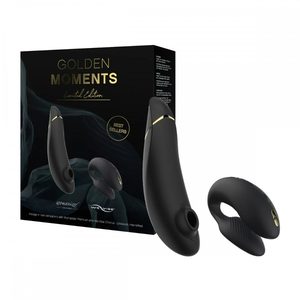 Преміальний подарунковий набір Golden Moments: Womanizer Premium та We-Vibe Chorus Black