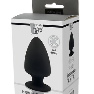 Анальна пробка Dream Toys Premium Silicone Plug термоактивна, чорна