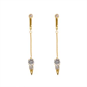 Прикраси для клітора та статевих губ UPKO Non-pierced Jewelry Snowman з гірським кришталем, золотисті