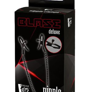 Затискачі для сосків Dream Toys Blaze Deluxe Nipple Clamps на чорному ланцюжку