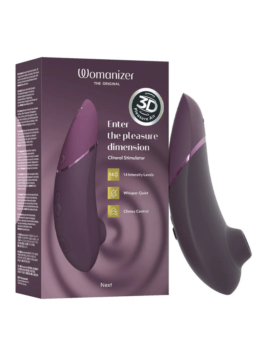 Вакуумний кліторальний стимулятор Womanizer Next Dark Purple, 3D Pleasure Air, 14 рівнів інтенсивності