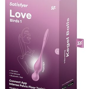 Вагінальні смарт-кульки з вібрацією Satisfyer Love Birds 1 Connect App Pink, 78 г