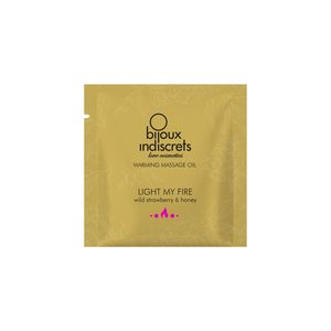 Пробник масажної олії Bijoux Indiscrets Light my Fire – Wild Strawberry & Honey (2 мл)