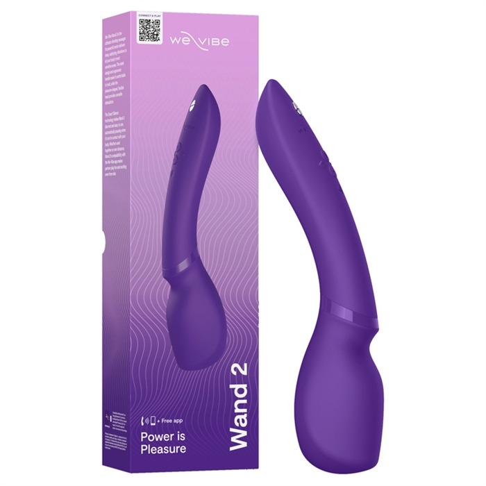 Смарт-вібромасажер We-Vibe Wand 2 Purple, дуже потужний, функція Smart Silence