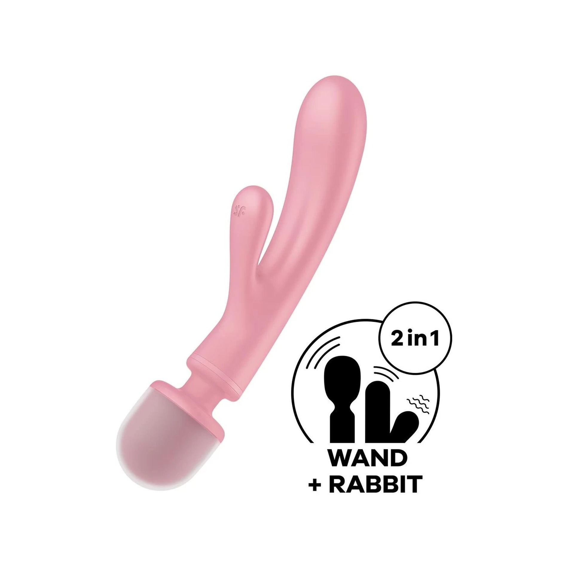 Вібратор-кролик з вібромасажером Satisfyer Triple Lover Pink, 3 мотори