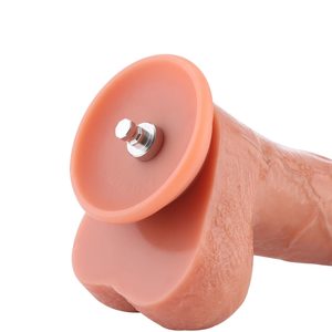 Фалоімітатор для секс-машин Hismith 8.25" Dual-density dildo with veins, система KlicLok