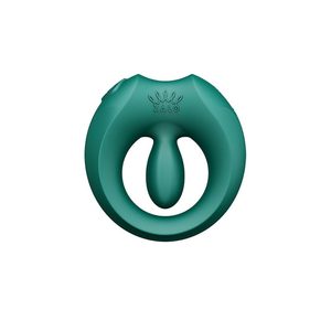 Ерекційне смарт-віброкільце Zalo Apis Turquoise Green, до 4 годин роботи, зарядний кейс