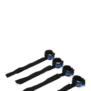 Набір БДСМ для ліжка WHIPSMART DIAMOND BED RESTRAIN KIT BLUE
