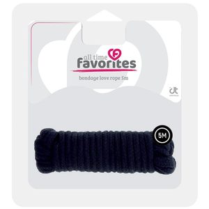 Веревка для бондажа Dream Toys All Time Favorites черная, 5 м