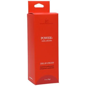 Потужний крем-пролонгатор Doc Johnson Power+with Yohimbe Delay Cream, екстракт Йохимбе, 56 г, коробка