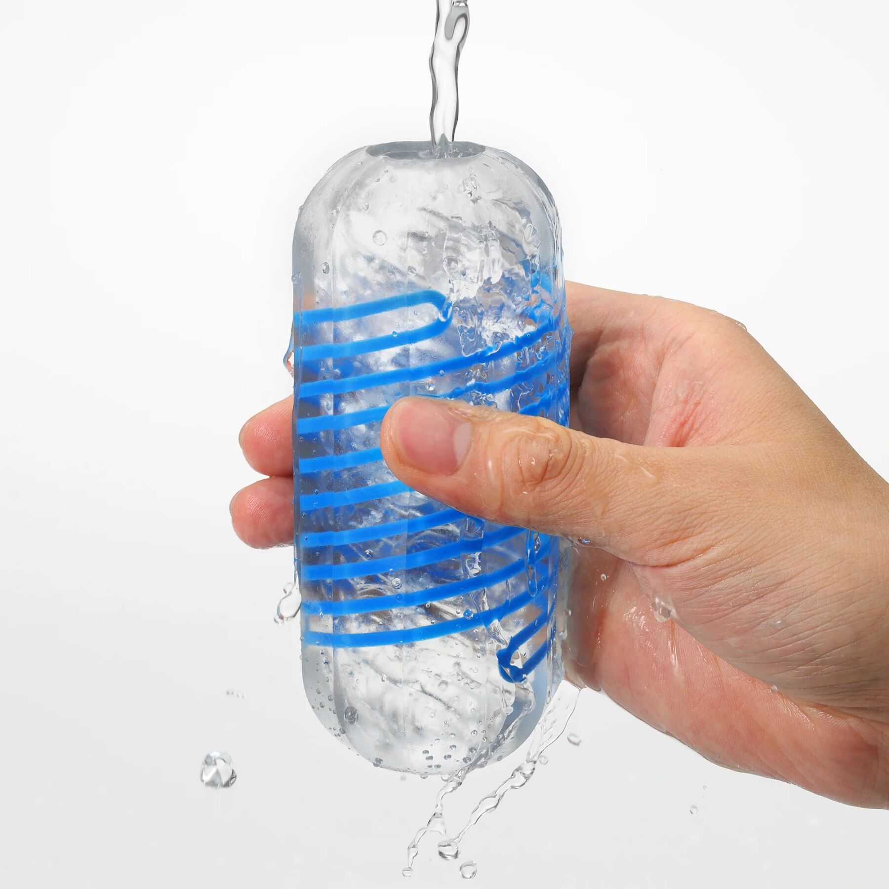 Мастурбатор Tenga Spinner DX 01 Drops, з пружною стимулювальною спіраллю всередині, ніжний вплив